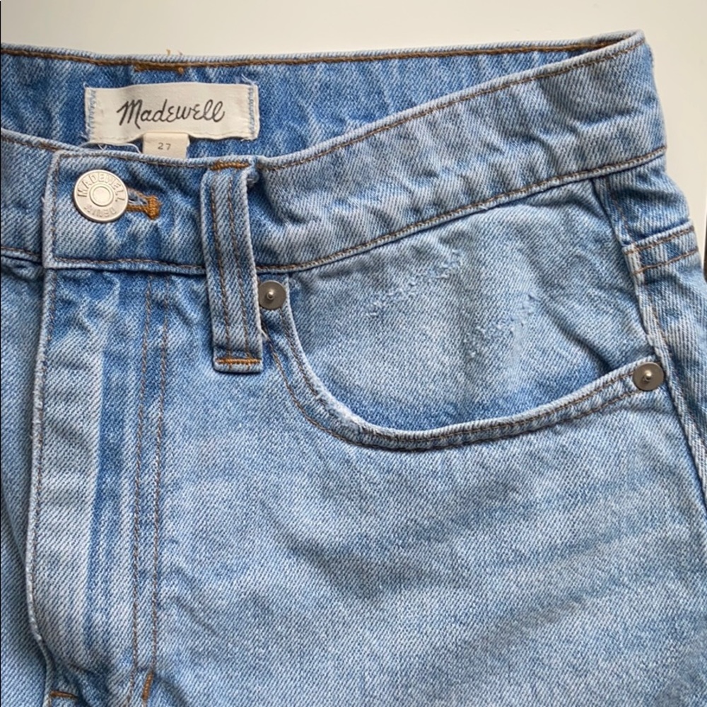 Madewell Denim Mini Skirt Med/Light Wash - Picture 4 of 4